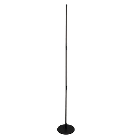 The Tsunami LED Floor Lamp 25W 3000K in Sand Black features a tall, slim design with a round base, standing upright against a plain white background—ideal for modern interiors and minimalist lighting schemes.