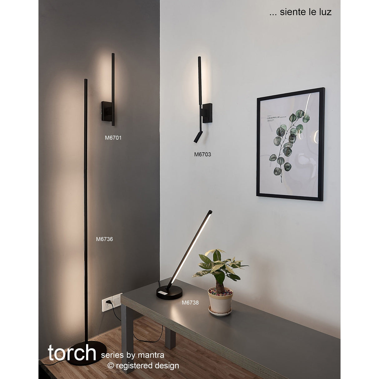 Torch Adjustable LED Table Lamp 11W 3000K - Sand Black