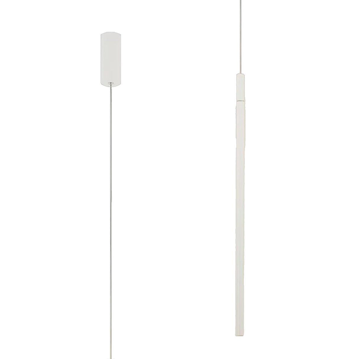 Torch Vertical LED Glass Pendant Light 11W 3000K - Sand White