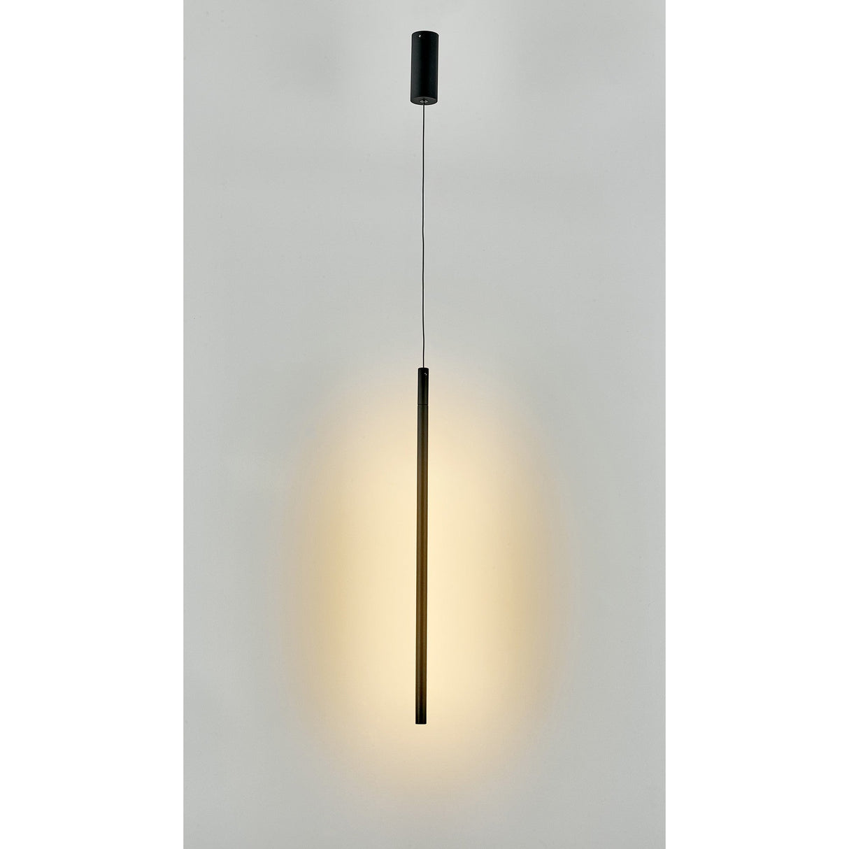 Torch Vertical LED Glass Pendant Light 11W 3000K - Sand Black
