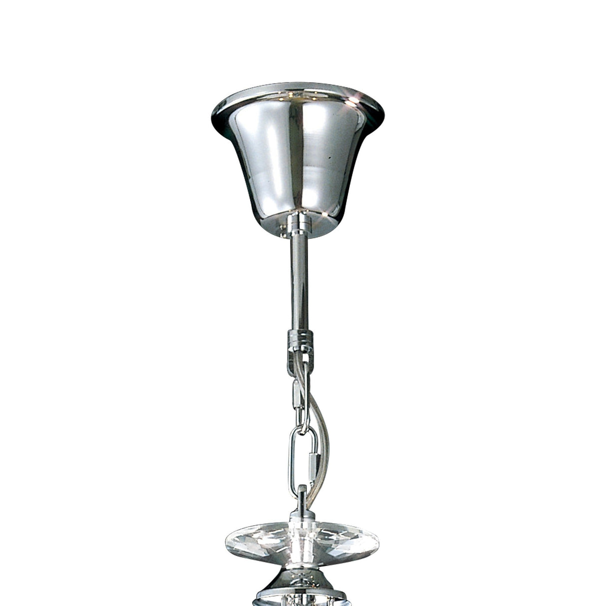 Torino 46cm 3 Light Crystal Chandelier - Polished Chrome