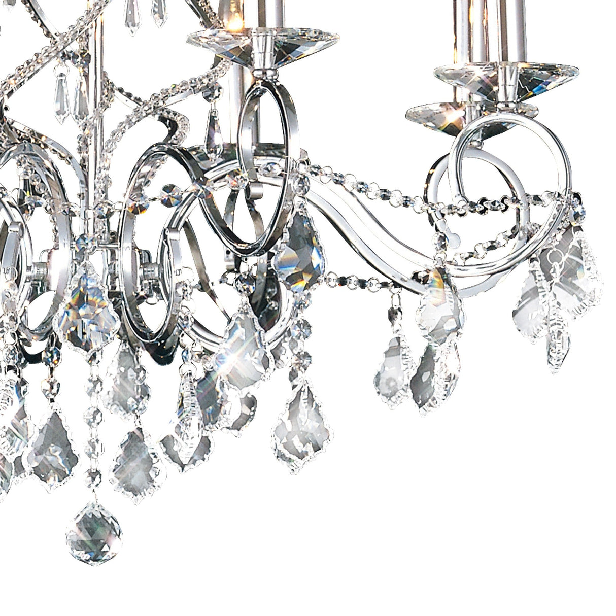 Torino 74cm 8 Light Crystal Chandelier - Polished Chrome