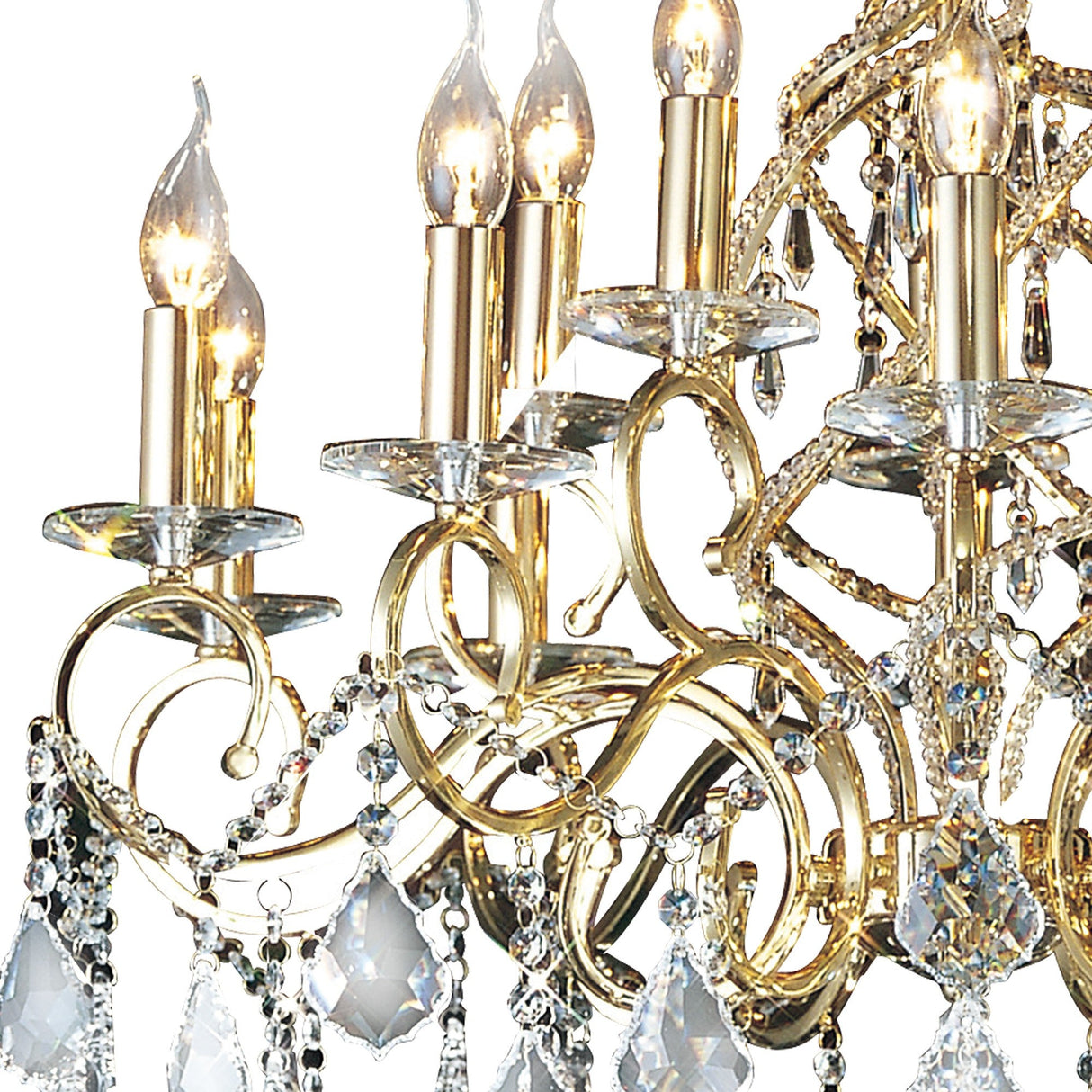 Torino 73cm 15 Light Crystal Chandelier - French Gold
