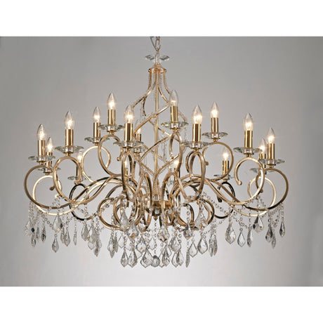 Torino 100cm 18 Light Crystal Chandelier - French Gold