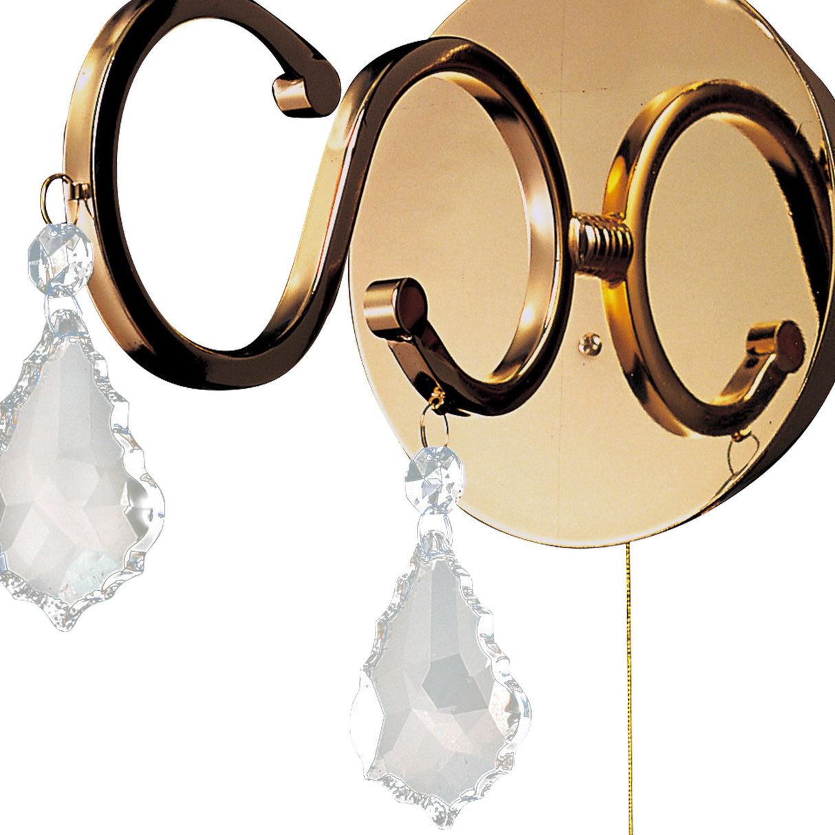 Torino 1 Light Crystal Wall Light With Switch - Gold