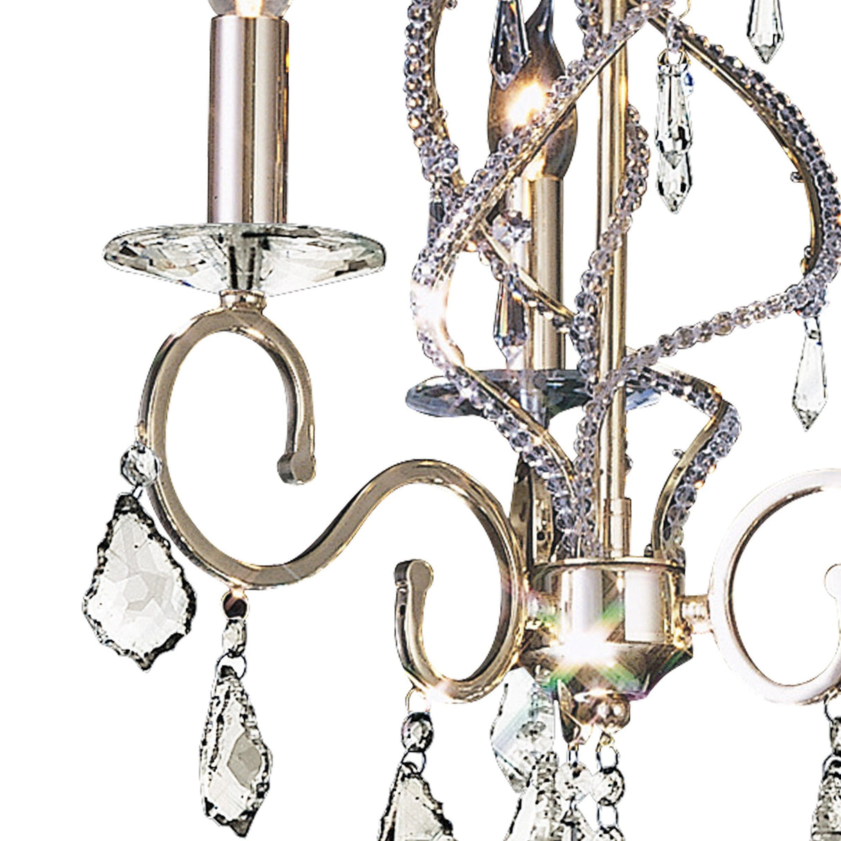 Torino 46cm 3 Light Crystal Chandelier - French Gold