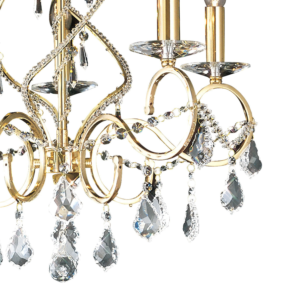 Torino 58cm 5 Light Crystal Chandelier - French Gold