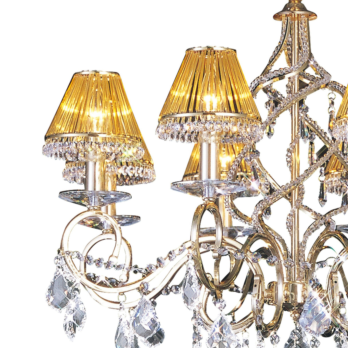 Torino 74cm 8 Light Crystal Chandelier - French Gold