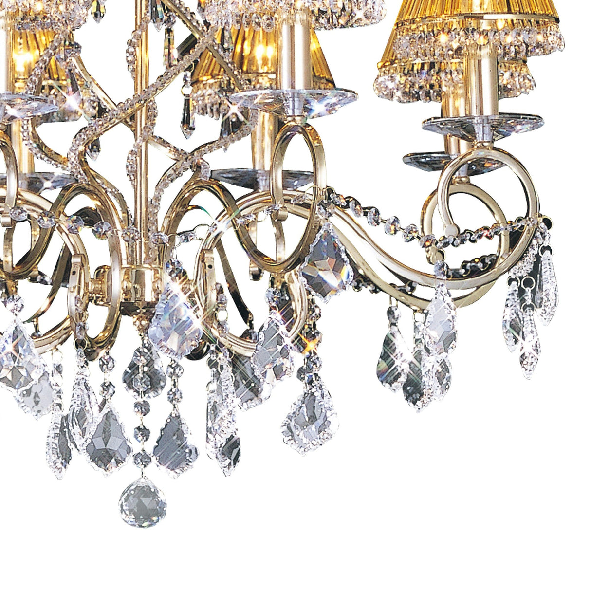 Torino 74cm 8 Light Crystal Chandelier - French Gold