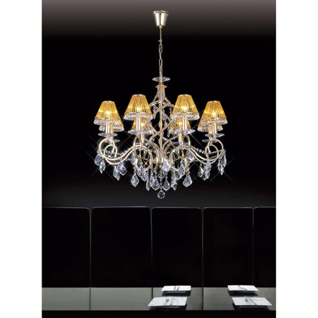 Torino 74cm 8 Light Crystal Chandelier - French Gold