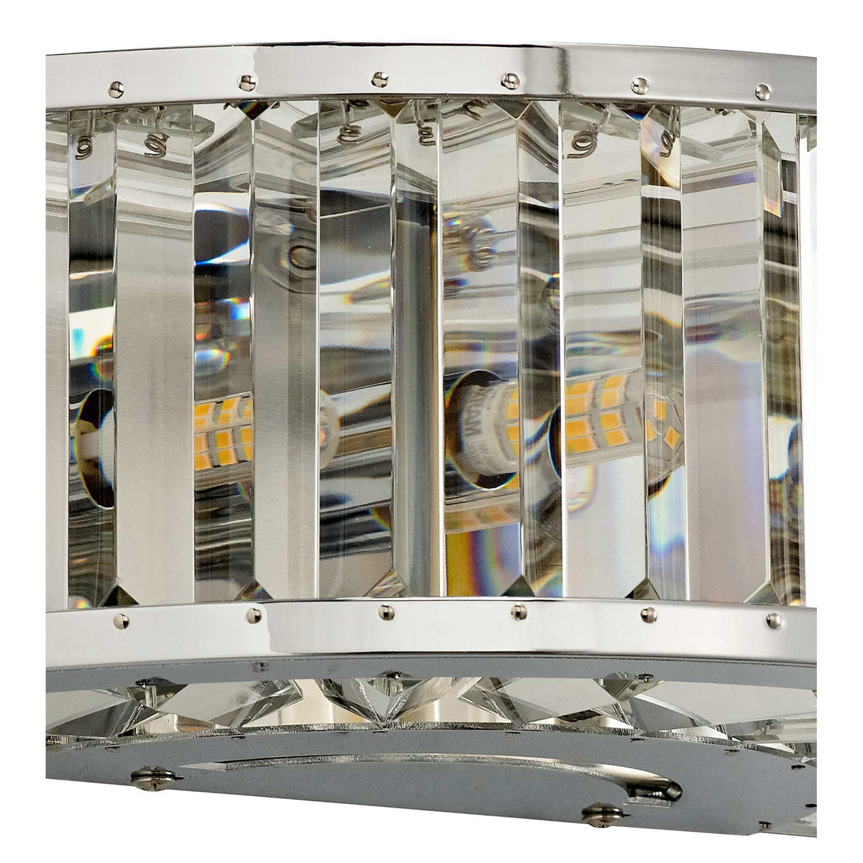 Torre 3 Light Crystal Wall Light - Polished Chrome