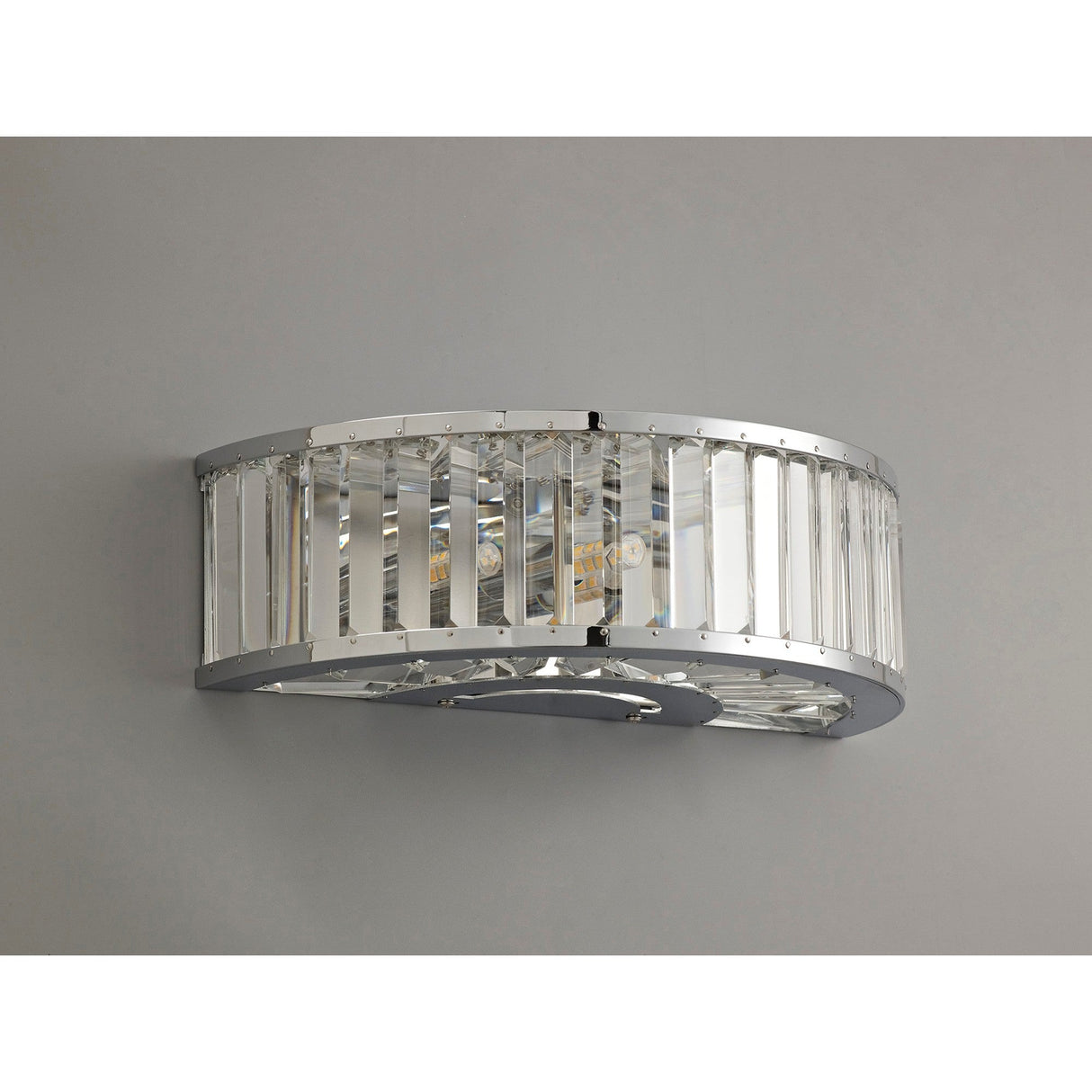 Torre 3 Light Crystal Wall Light - Polished Chrome