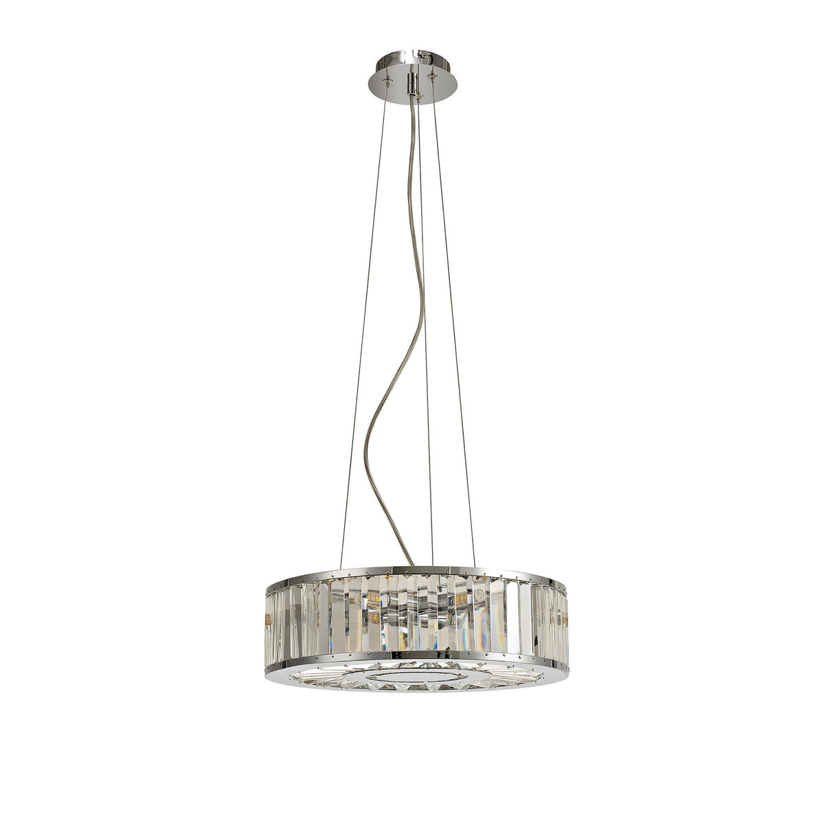 Torre 38cm 5 Light Crystal Suspension Light - Polished Chrome