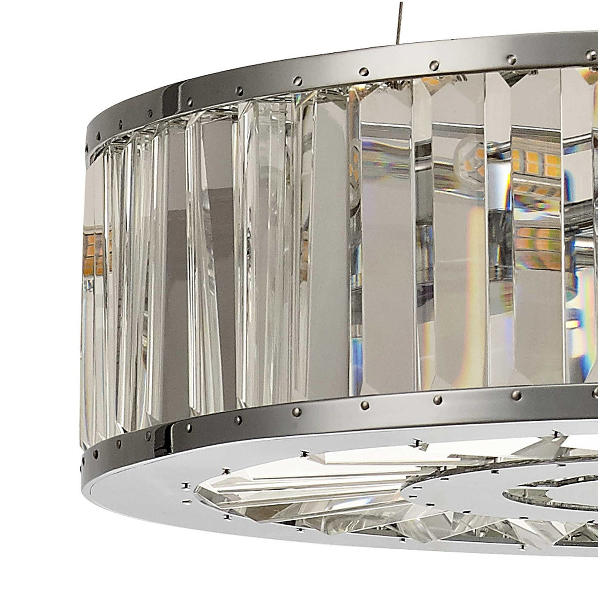 Torre 38cm 5 Light Crystal Suspension Light - Polished Chrome
