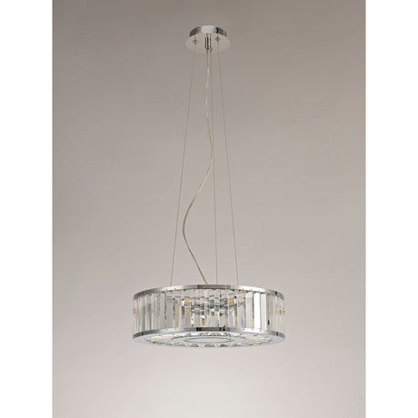 Torre 38cm 5 Light Crystal Suspension Light - Polished Chrome