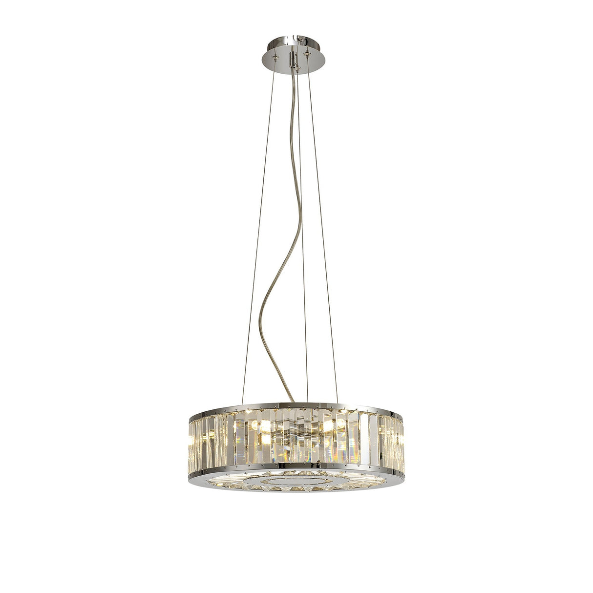 Torre 38cm 5 Light Crystal Suspension Light - Polished Chrome
