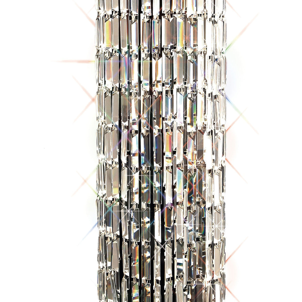 Torre 30cm Mirror Plates 4 Light Crystal Flush Chandelier - Chrome