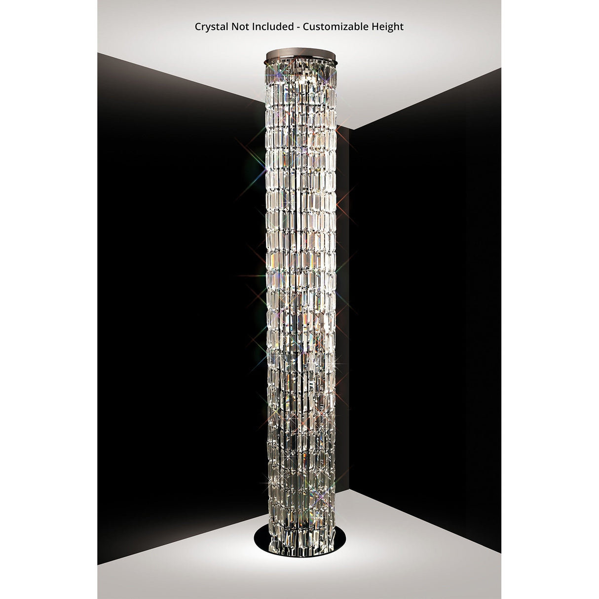 Torre 30cm Mirror Plates 4 Light Crystal Flush Chandelier - Chrome
