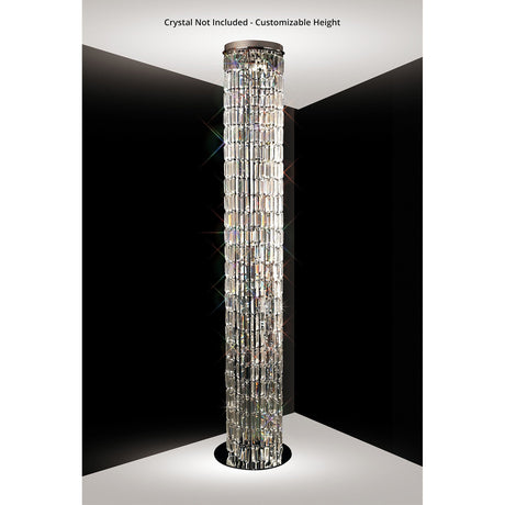 Torre 30cm Mirror Plates 4 Light Crystal Flush Chandelier - Chrome