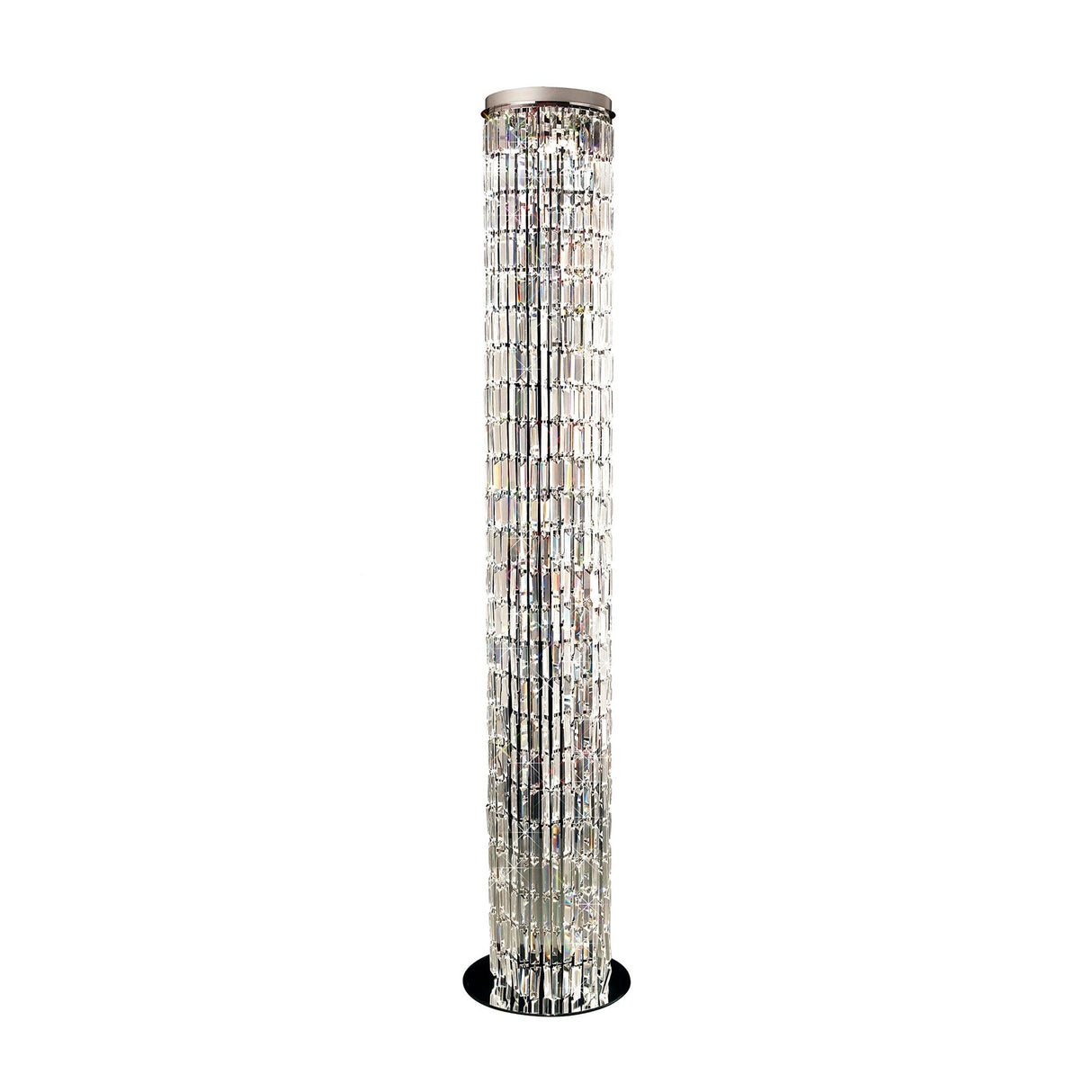 Torre 30cm Mirror Plates 4 Light Crystal Flush Chandelier - Chrome
