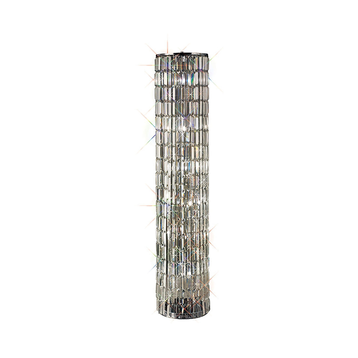 Torre 60cm Mirror Plates 7 Light Crystal Flush Chandelier - Chrome