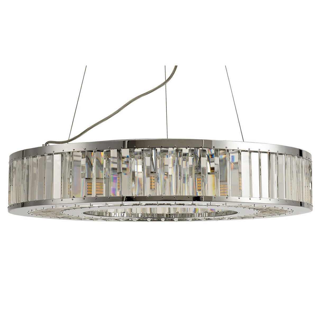Torre 61cm 9 Light Crystal Suspension Light - Polished Chrome
