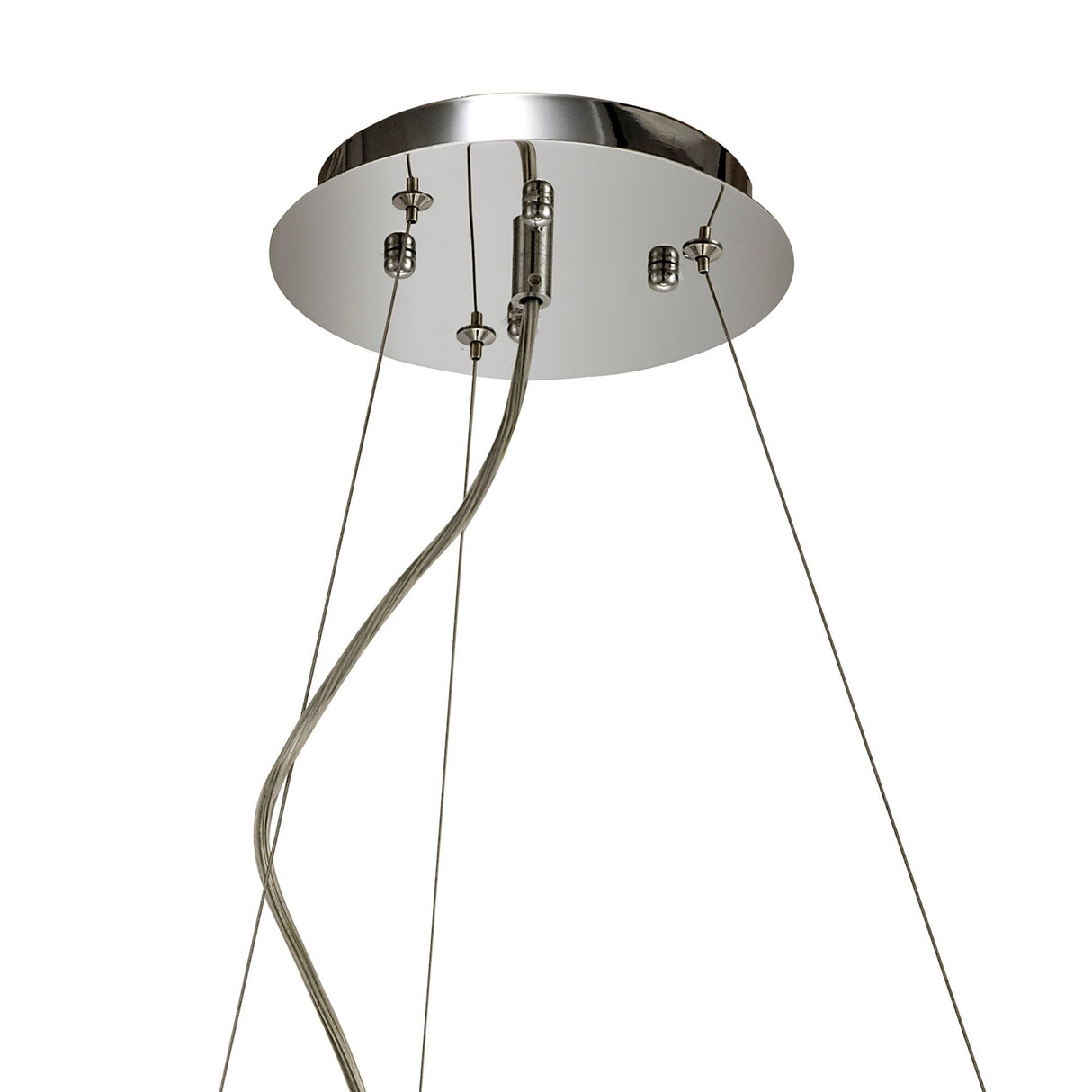 Torre 75cm 10 Light Crystal Suspension Light - Polished Chrome
