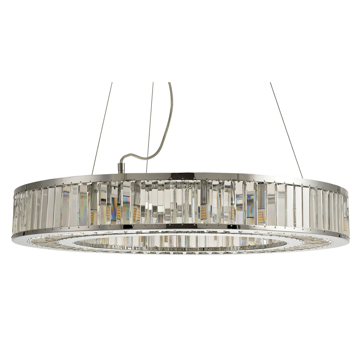 Torre 75cm 10 Light Crystal Suspension Light - Polished Chrome