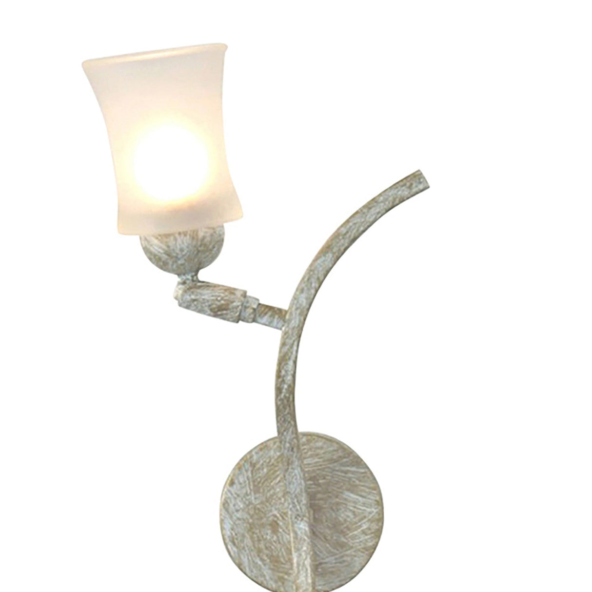 Toscano 2 Light Frosted Glass Wall Light - White & Gold