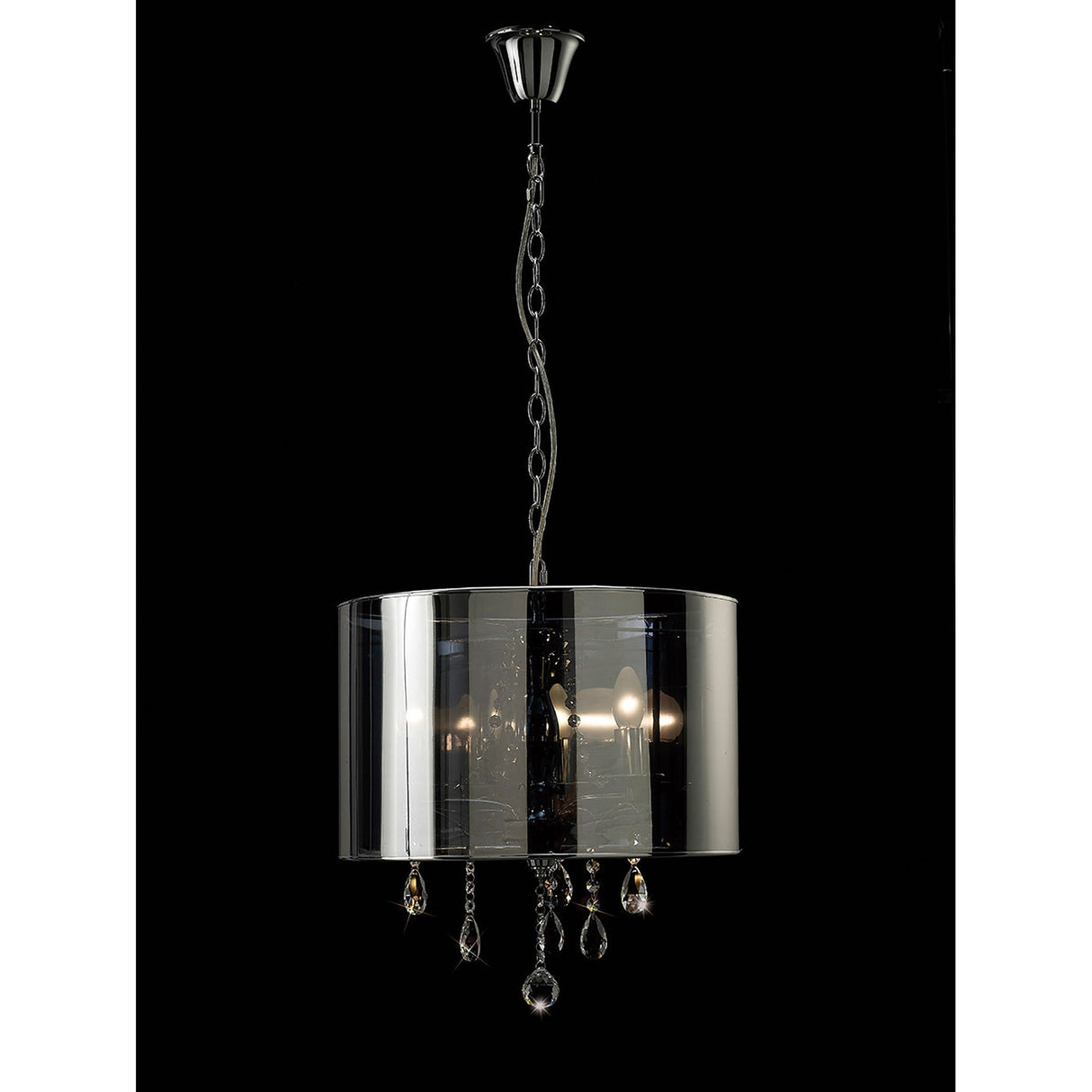Trace 3 Light Crystal Pendant Light – Chrome