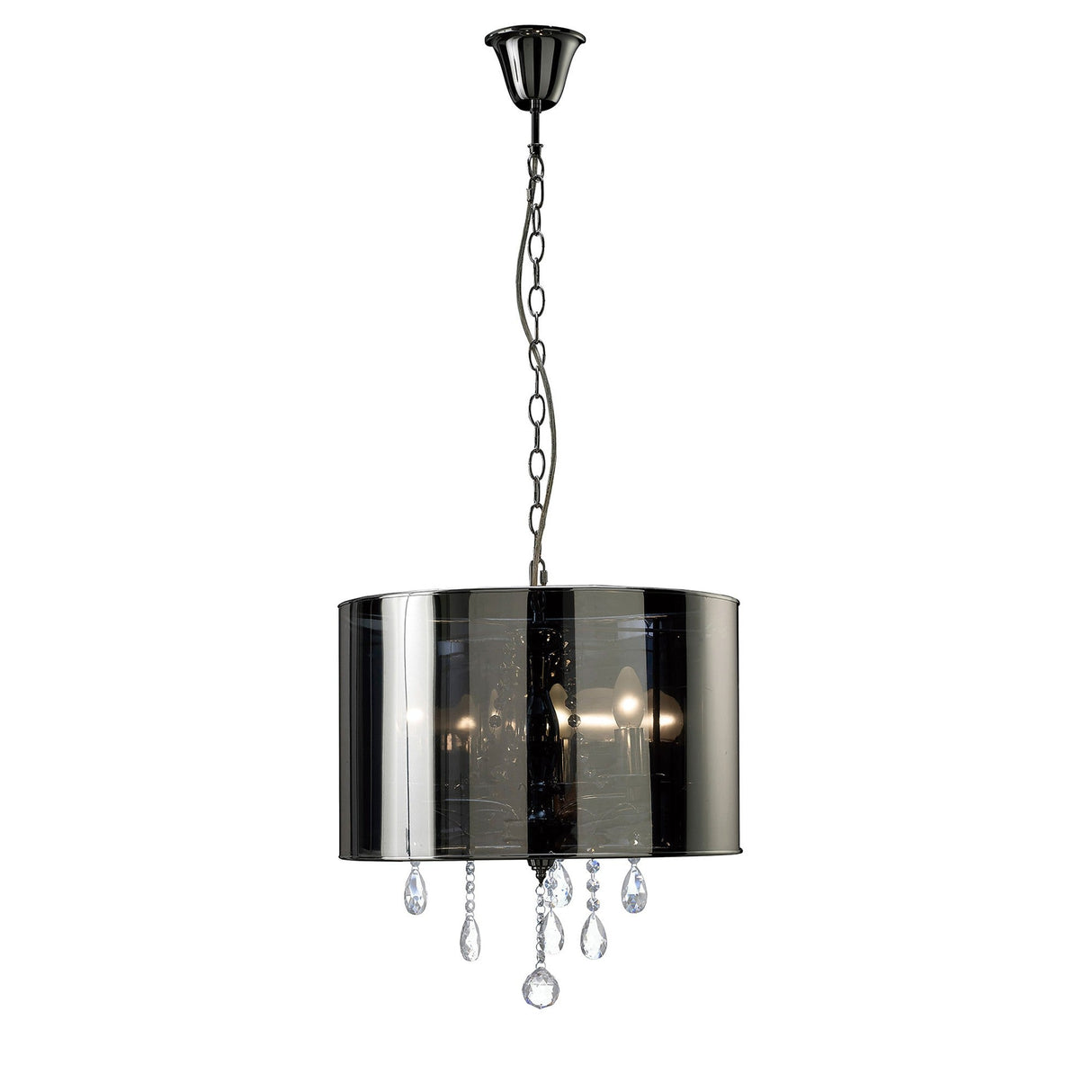 Trace 3 Light Crystal Pendant Light – Chrome