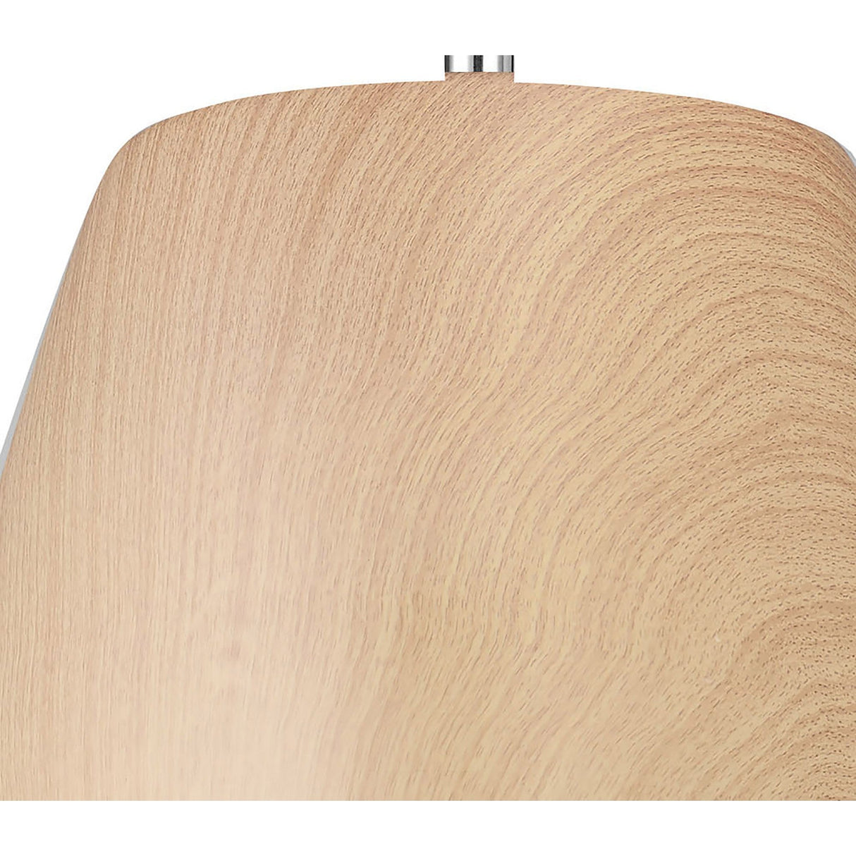 Triangle 22cm 1 Light Glass Pendant Light - Beech & Polished Chrome