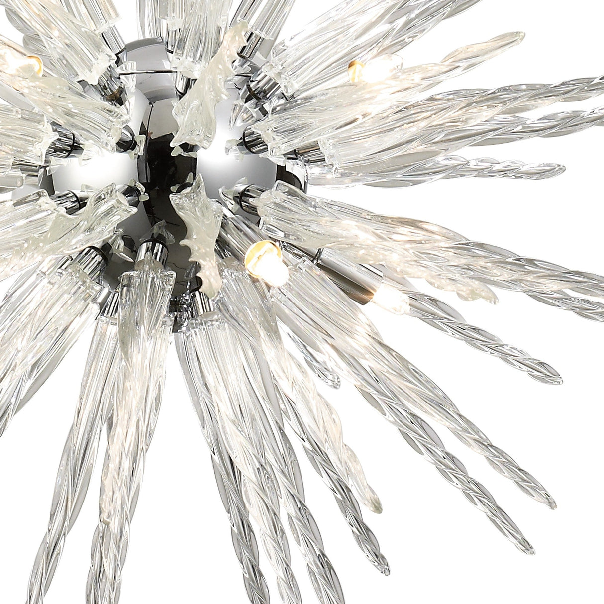 Tropez 60cm 8 Light Glass Suspension Light - Polished Chrome