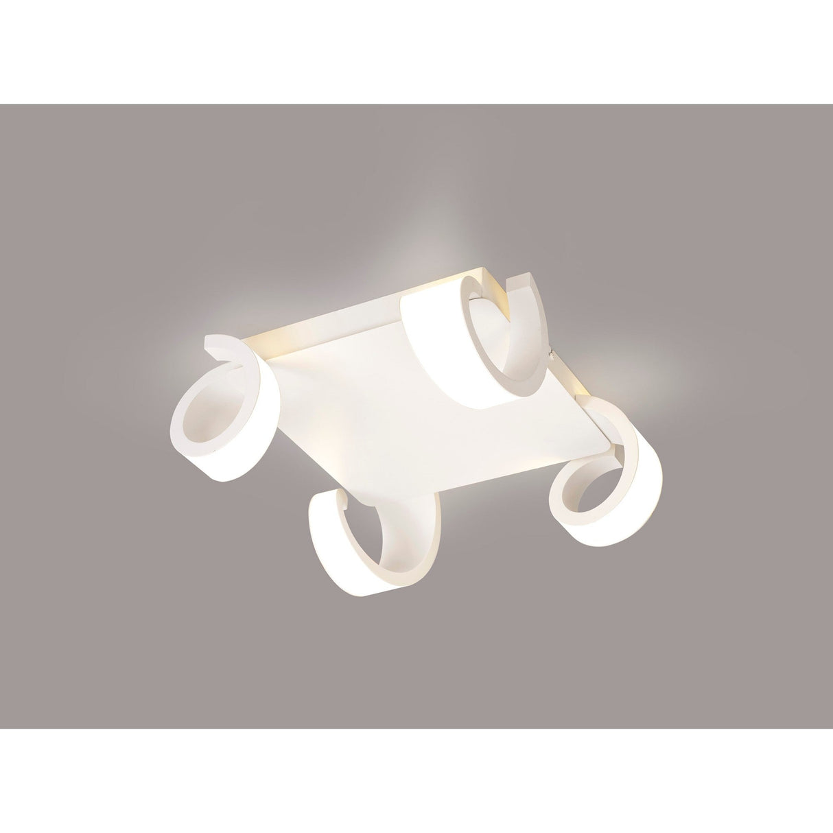 Tsunami LED Semi-Flush Ceiling Light 48W 3000K - Sand White