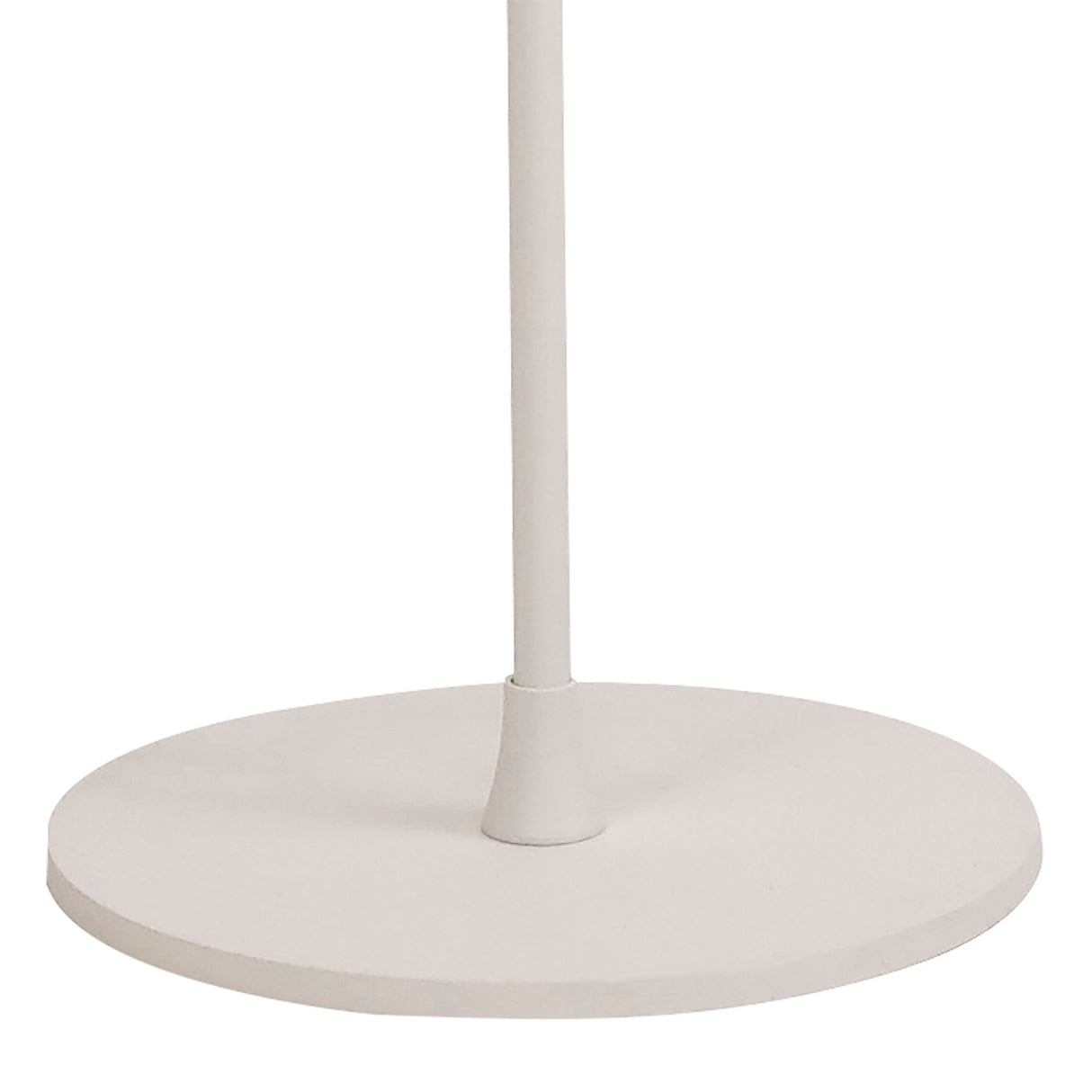 A close-up of the sand white, round metal base and slim pole of the Tsunami LED Floor Lamp 36W 3000K, designed with a modern look for ambient lighting.