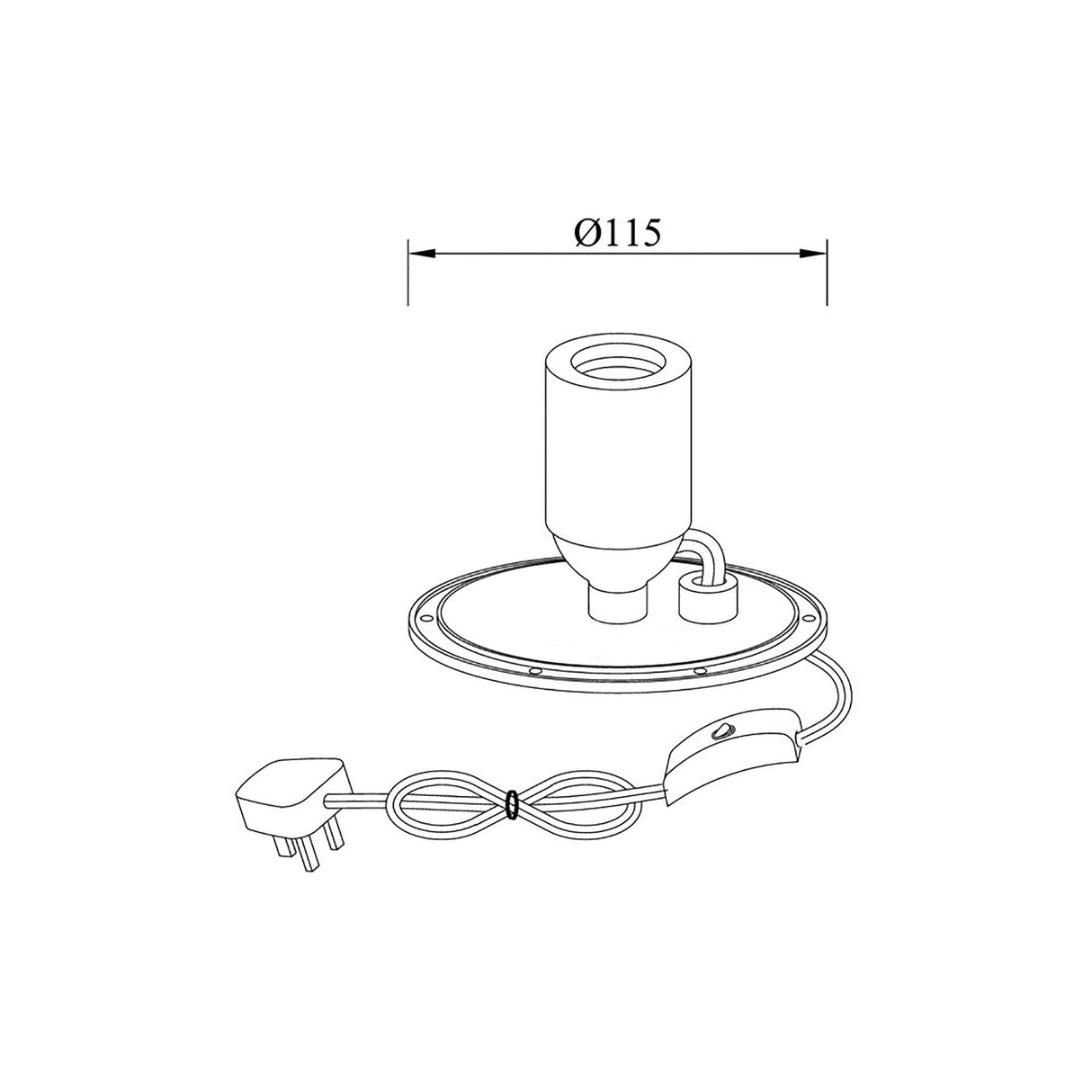 Euphoria 1 Light Opal Glass Table Lamp - Polished Chrome
