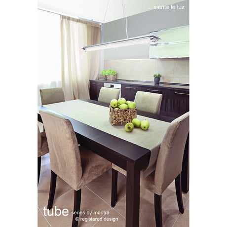 Tube LED Linear Suspension Light 36W 4000K - Polished Chrome