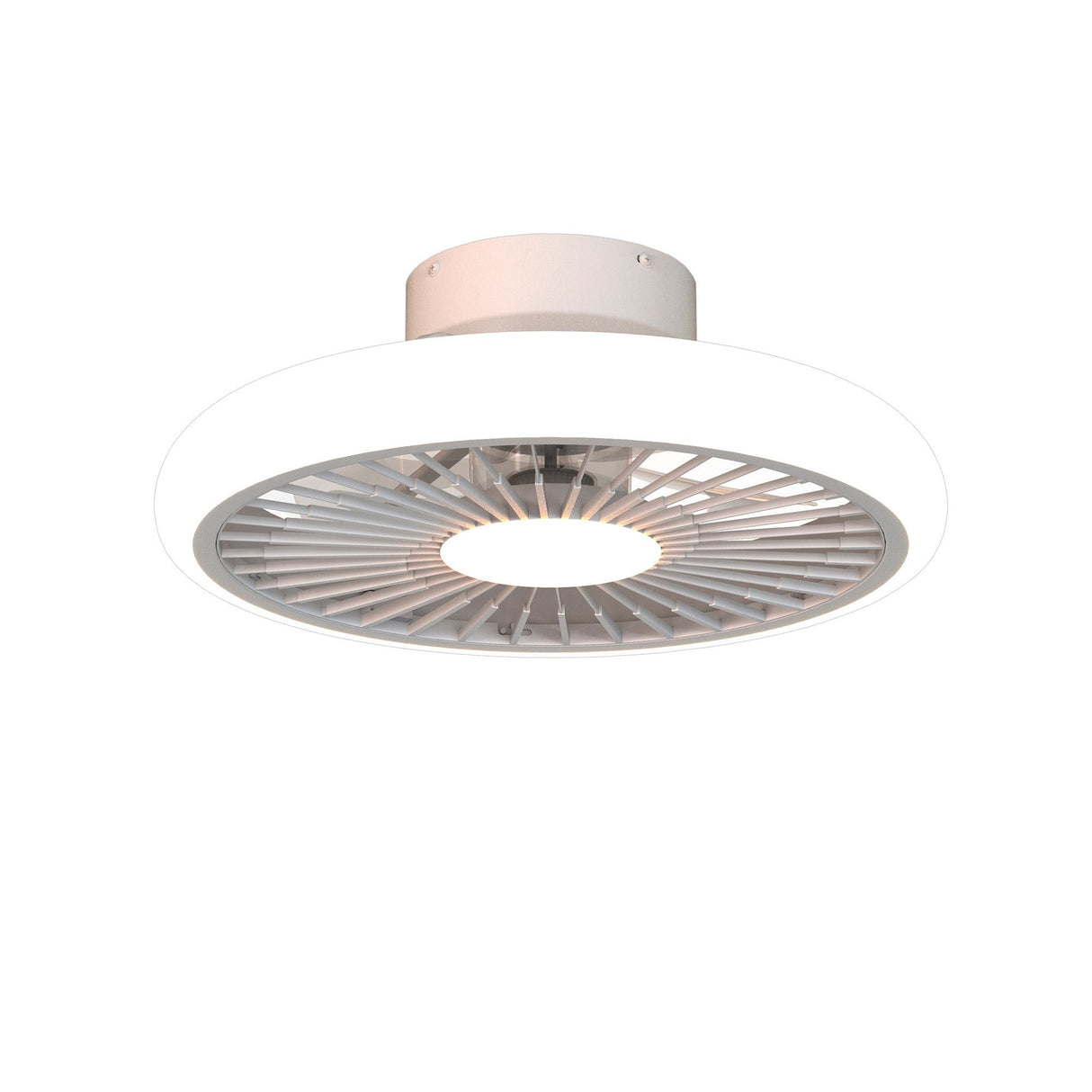 Turbo CCT Dimmable LED Ceiling Retractable Fan Light With Remote - White