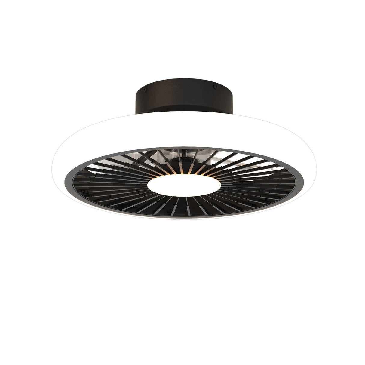 Turbo CCT Dimmable LED Ceiling Retractable Fan Light With Remote - Black