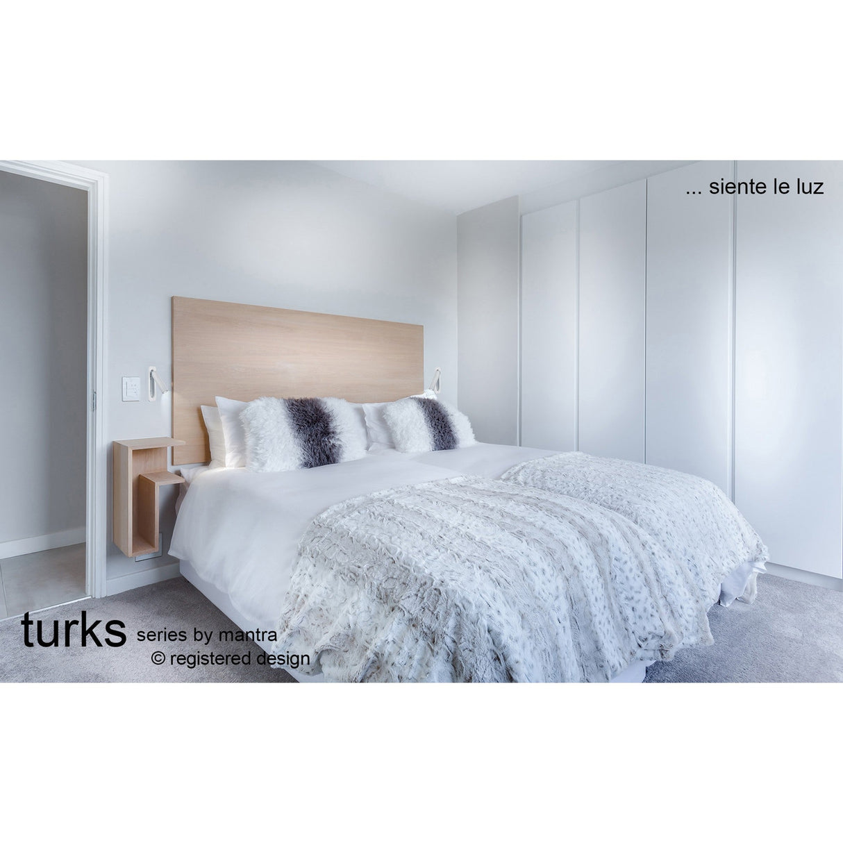 Turks LED Wall/Reading Light With Switch - Sand White