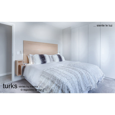 Turks LED Wall/Reading Light With Switch - Sand White