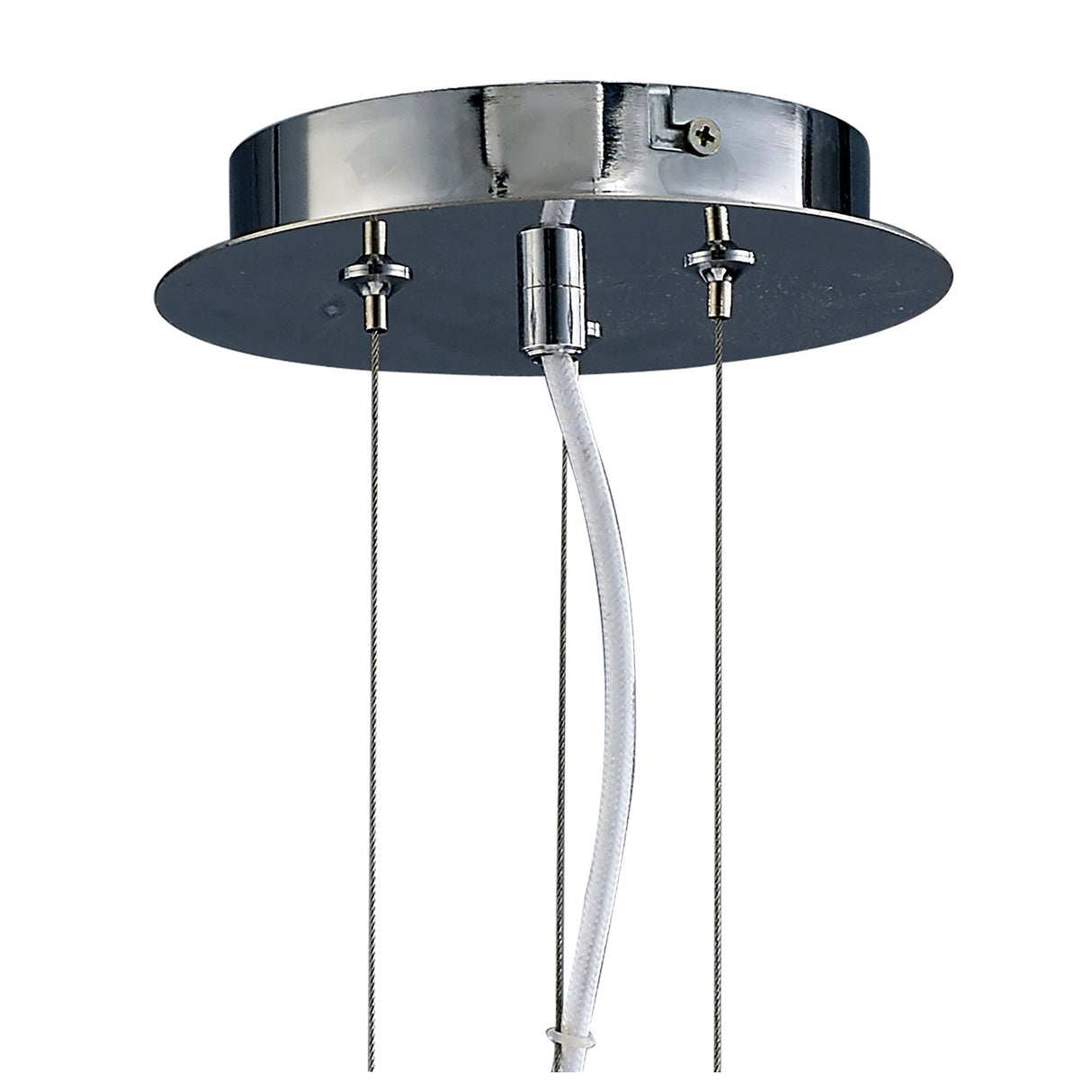 Twist 1 Light Pendant Light – Gloss White & Polished Chrome