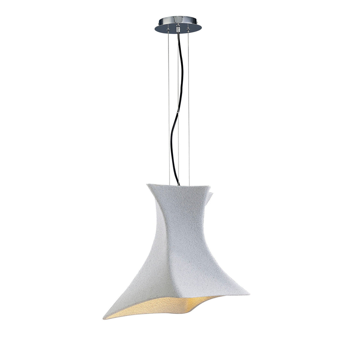 Twist 1 Light Pendant Light – Cement Effect & Polished Chrome
