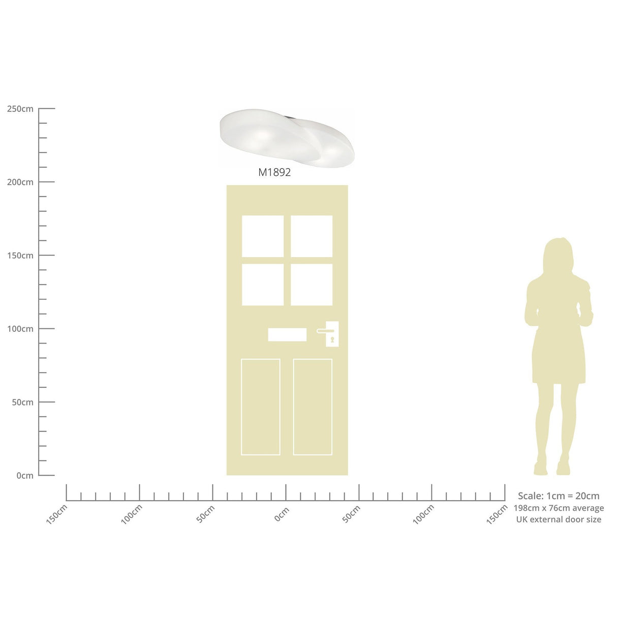 Ufo 6 Light Outdoor Flush Ceiling Light - Matt White/Opal White