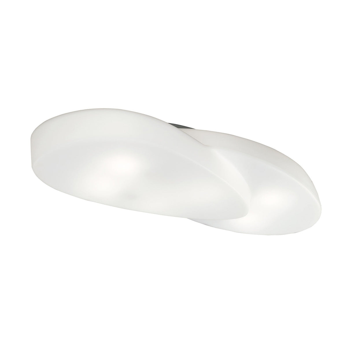 Ufo 6 Light Outdoor Flush Ceiling Light - Matt White/Opal White