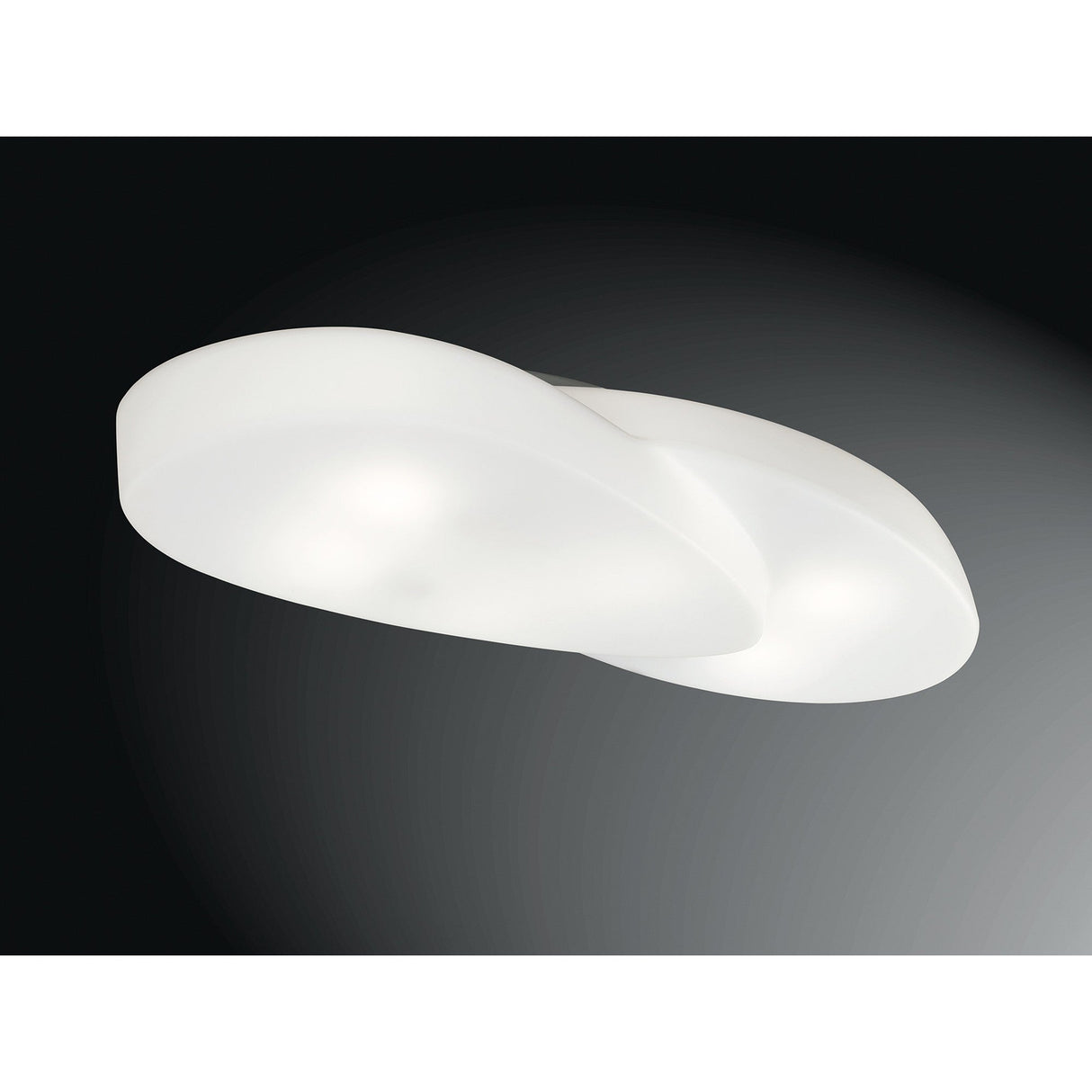 Ufo 6 Light Outdoor Flush Ceiling Light - Matt White/Opal White