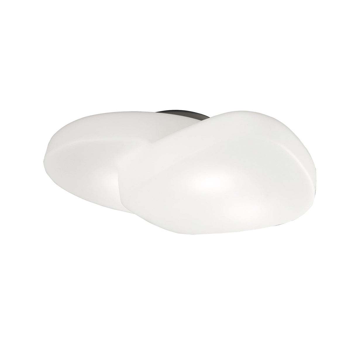 Ufo 4 Light Outdoor Flush Ceiling Light - Matt White/Opal White
