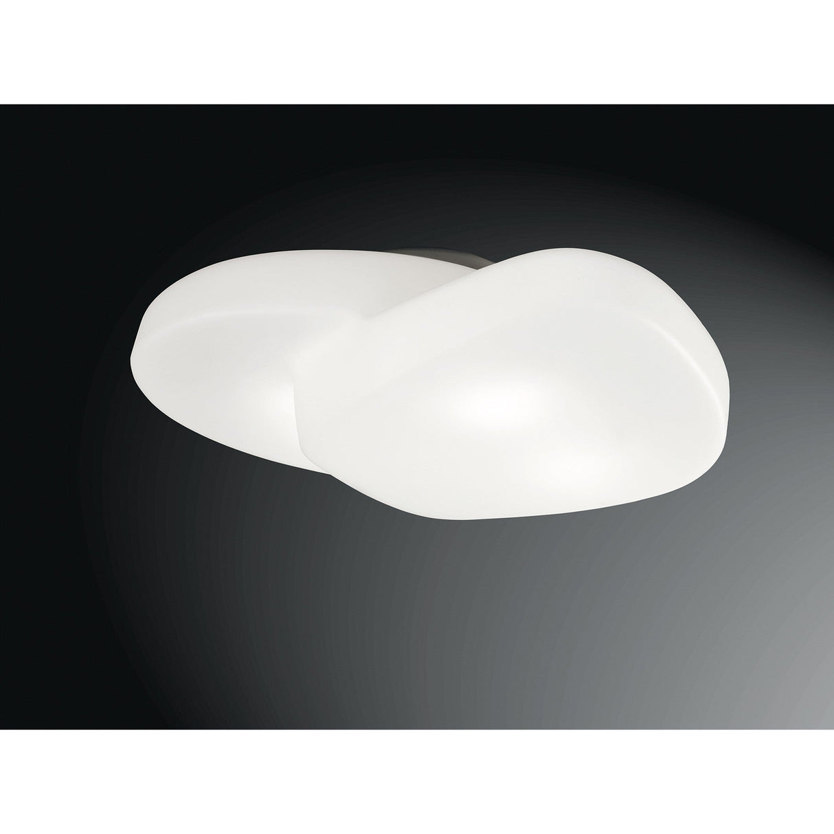 Ufo 4 Light Outdoor Flush Ceiling Light - Matt White/Opal White