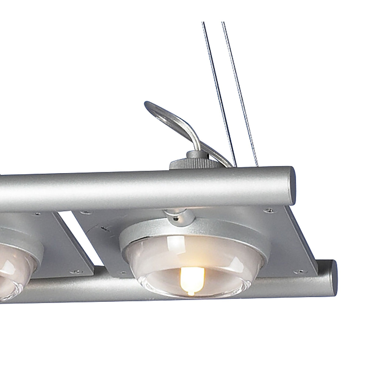 Ull Rectangular 4 Light Linear Suspension Light - Silver