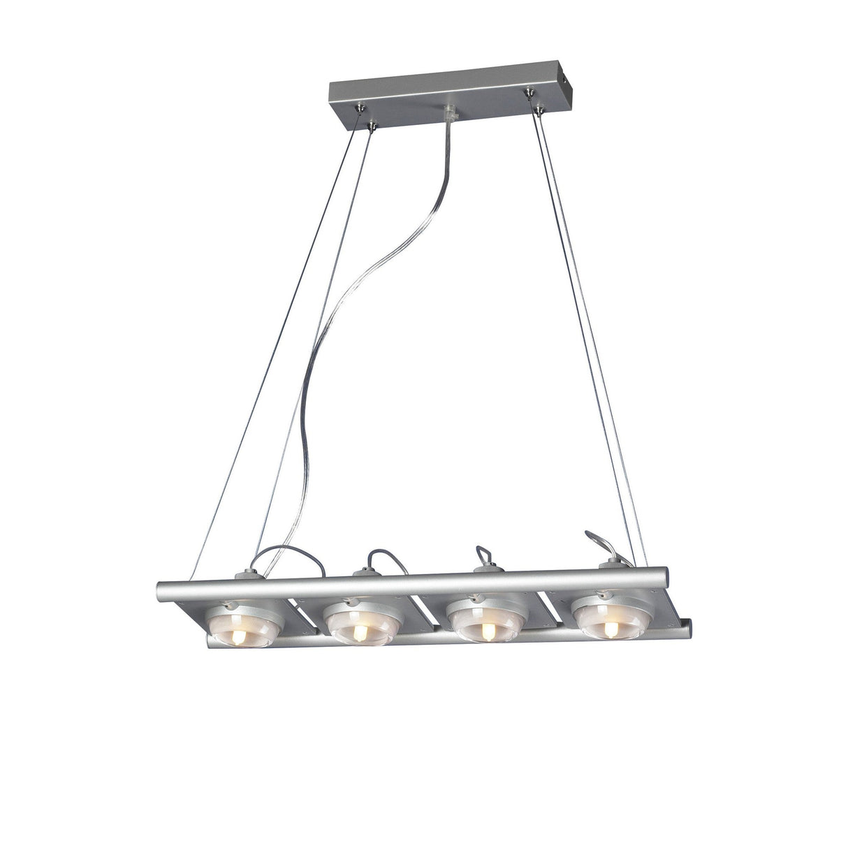 Ull Rectangular 4 Light Linear Suspension Light - Silver